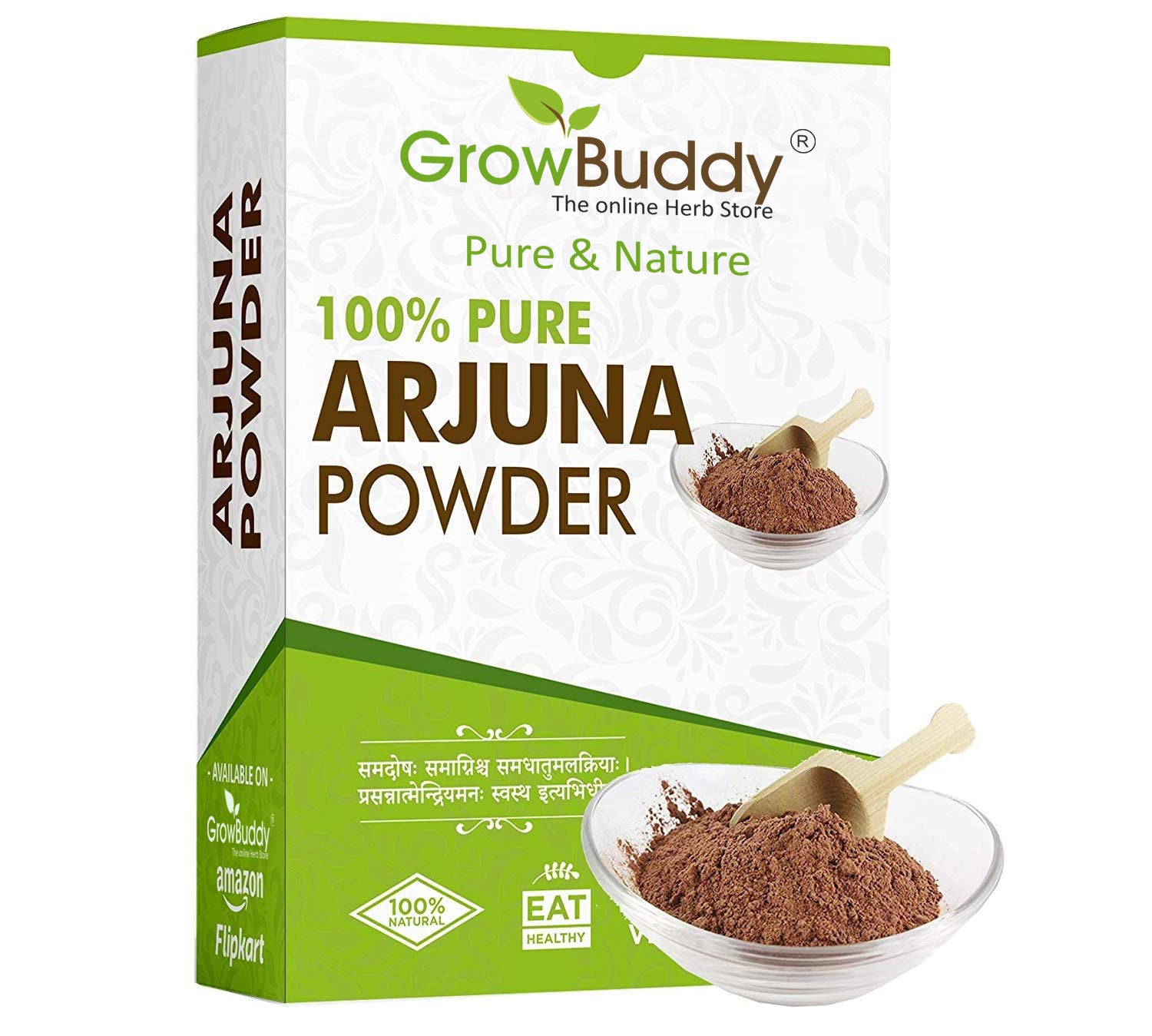 GrowBuddy Arjuna - Terminalia Arjuna - Arjuna Herb (POWDER) (200 Grams)