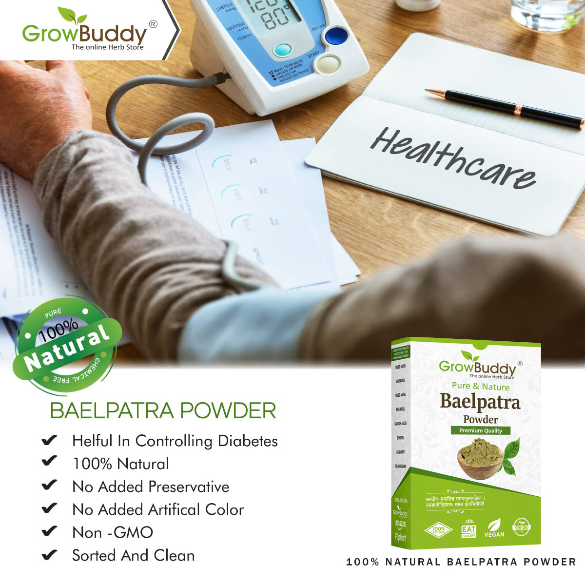 GrowBuddy Baelpatra Powder - 200 g