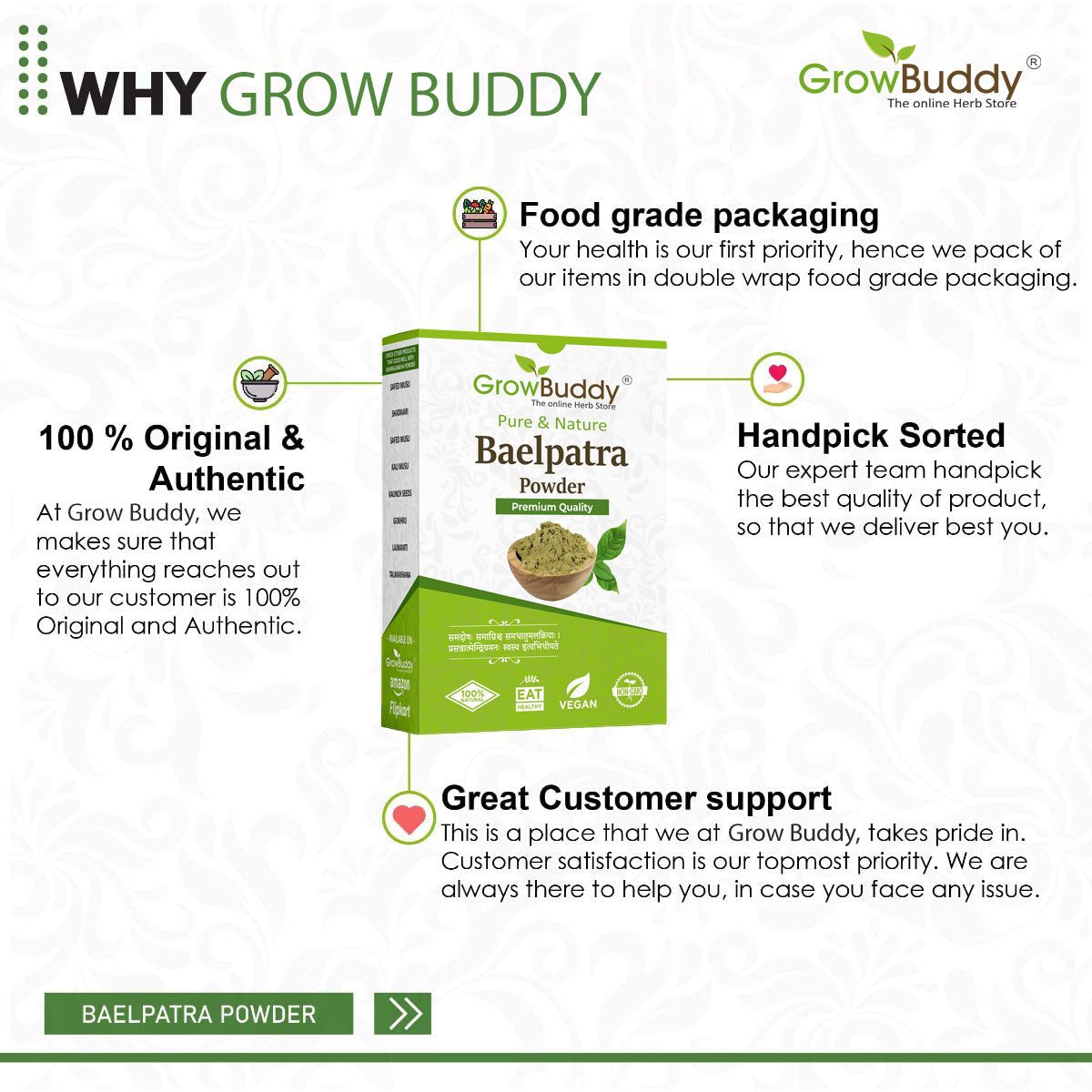 GrowBuddy Baelpatra Powder - 200 g
