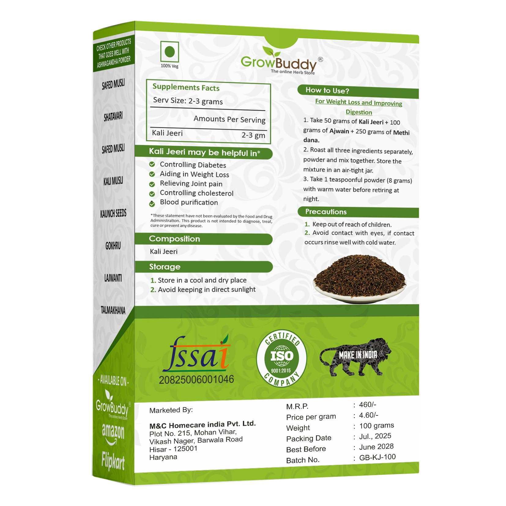 GrowBuddy Original Kali Jeeri - 100 grams