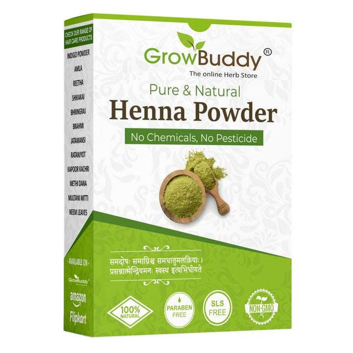 Growbuddy Natural Henna powder for hair Colour and Growth (200 gm)