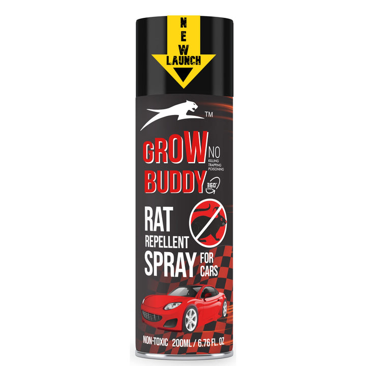 GrowBuddy No Entry Rat Repellent Spray for Cars Highly Effective with and Lasts 1 Year Leak Free Easy to Spray Nozzle 1st time in India (1) - FORMULATION 1 X