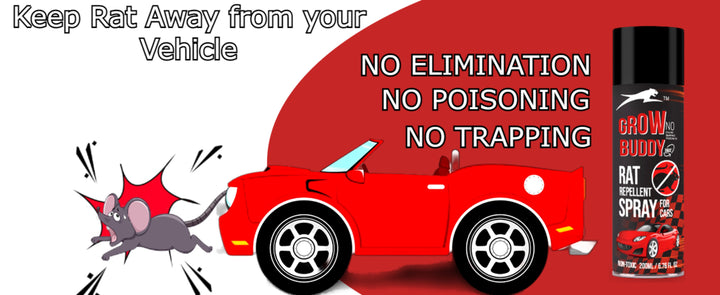 GrowBuddy No Entry Rat Repellent Spray for Cars Highly Effective with and Lasts 1 Year Leak Free Easy to Spray Nozzle 1st time in India (1) - FORMULATION 1 X